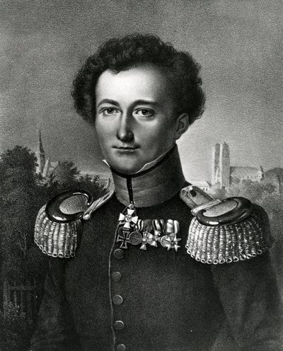 Carl von Clausewitz, Print Made by F. Michelis by Karl Wilhelm Wach